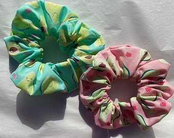 Cute Avocado Scrunchies | avocado scrunchies, gifts for avocado lovers, avocado gift, avocado costume, avocado print, avocado