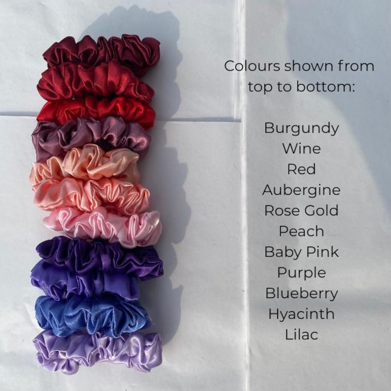 SKINNY Satin Scrunchies - Zniżki na zestawy - 41 KOLORÓW | gumka do włosów, satyna, jedwab satynowy, satynowa gumka do włosów, jedwabna gumka do włosów, obcisła gumka do włosów zdjęcie 4