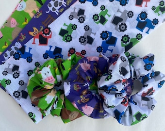 Farm Scrunchies | nature scrunchies, bear gifts, animal gifts, animal scrunchies, panda scrunchies, polar bear, panda gifts, teddy bear gift