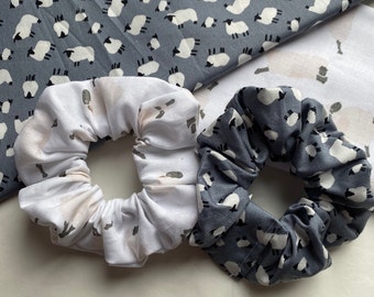 Sheep Scrunchies | nature scrunchies, sheep gifts, scrunchies, animal gifts, animal scrunchies, sheep lovers, sheep hair accessories