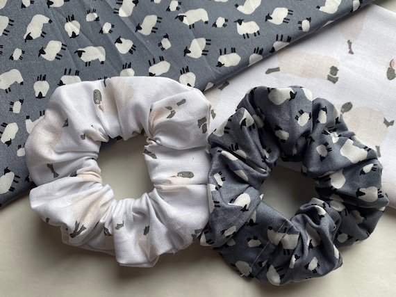 Sheep Scrunchies | nature scrunchies, sheep gifts, scrunchies, animal gifts, animal scrunchies, sheep lovers, sheep hair accessories