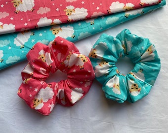 Cute Sheep Scrunchies | nature scrunchies, sheep gifts, scrunchies, animal gifts, animal scrunchies, sheep lovers, sheep hair accessories