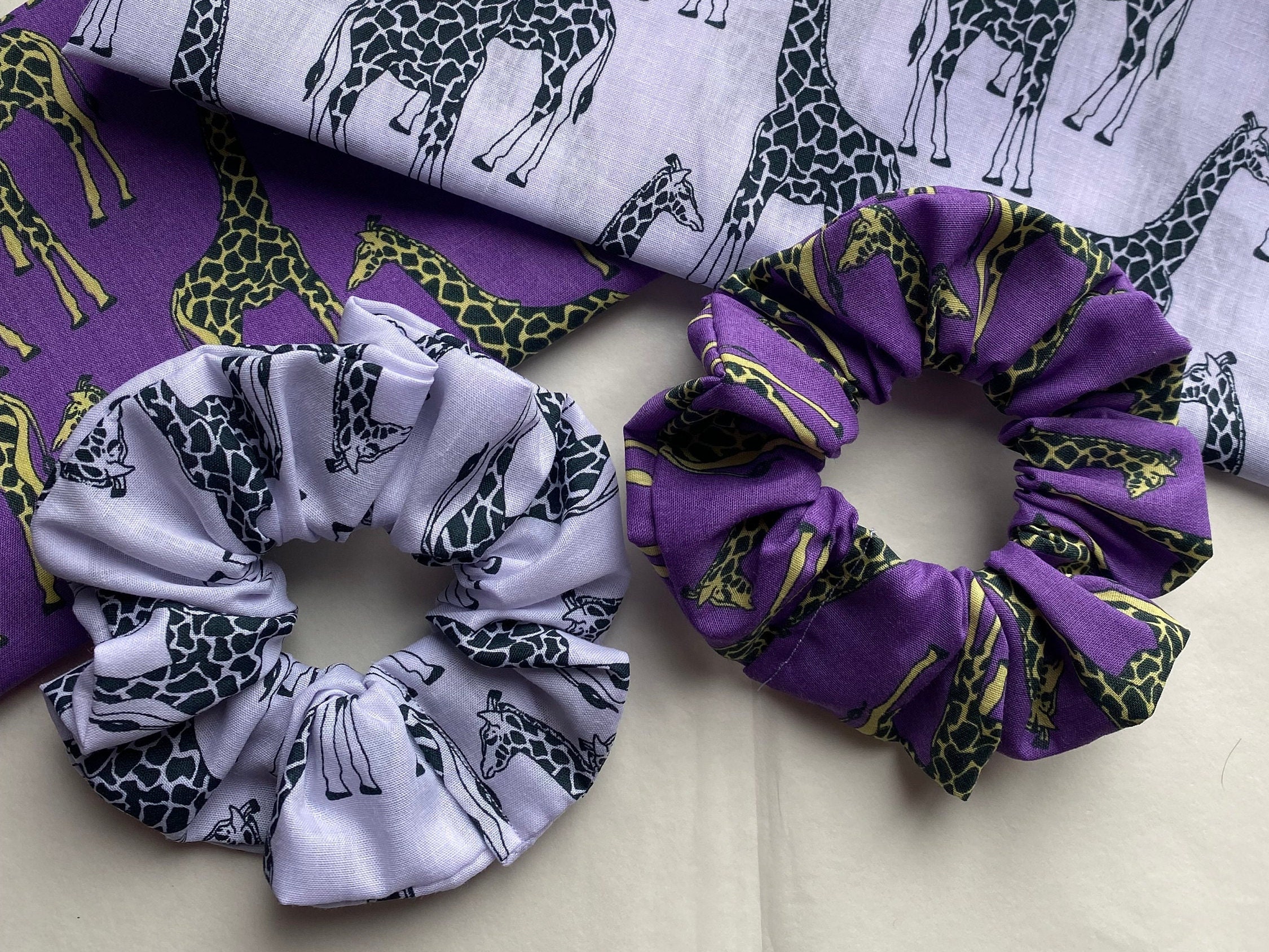 Giraffe Scrunchies | nature scrunchies, giraffe gifts, scrunchies, safari gifts, animal scrunchies, giraffe lovers, giraffe hair accessories
