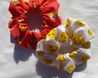 Emoji Scrunchies | smiley face scrunchies, emoji gifts, smiley face gifts, positivity gifts, emoji face, smiley face, cartoon scrunchies