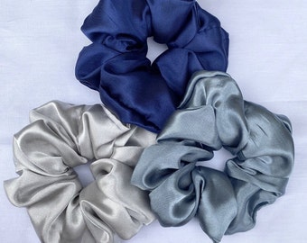 Satin Scrunchie Set | silk scrunchie set of 3, silk satin scrunchie, satin scrunchie, satin scrunchie set, silk scrunchie handmade scrunchie