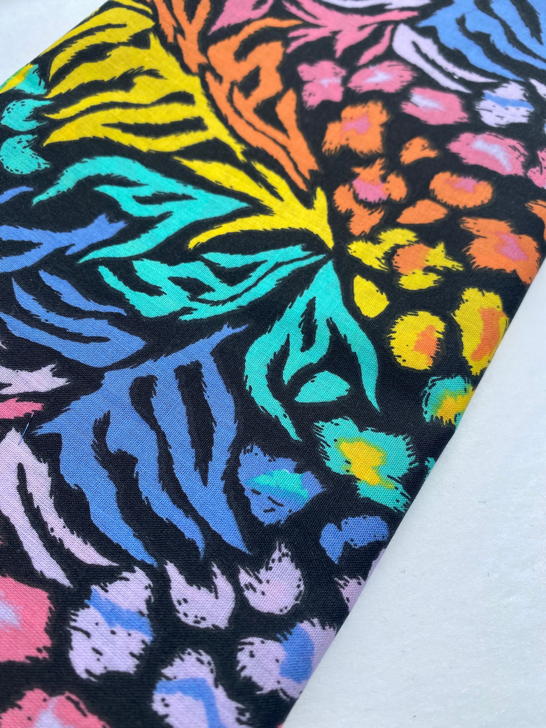 Rainbow Animal Print Scrunchie | Zebra Print Scrunchies 