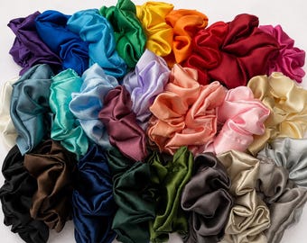 Handmade Satin Scrunchies - Discounts for Bundles | 48 COLOURS