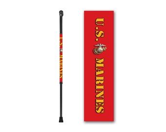 Red US Marines Walking Cane