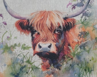 Handmade Noticeboard Large decorative Highland Cow prints - card holder - pin - memo - message board - 6 designs to choose from