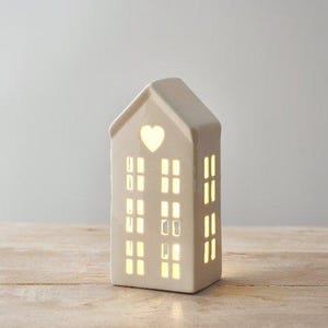LED Reactive Glaze Christmas House or heart detail house