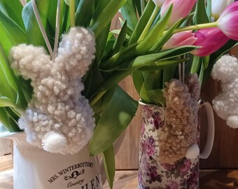 Hanging Sherpa Bunnies - Set of 3 - Easter, Spring gifts, decorations, ornaments