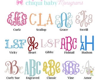 Caratteri e monogrammi Chiqui Baby (NON ACQUISTARE)