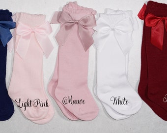 Baby girl coming home socks, fashionable, socks to match to romper, fox and bloom