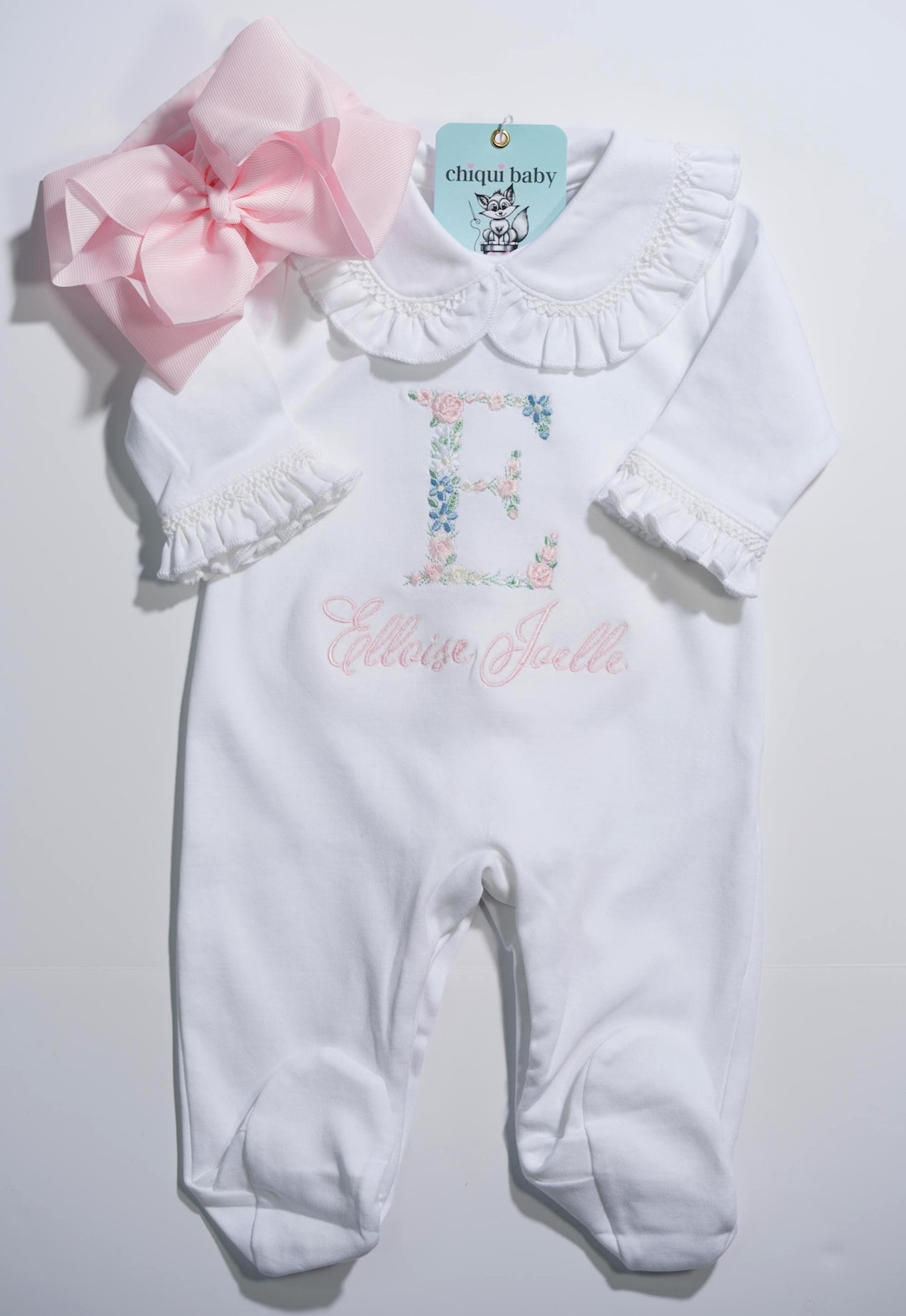 Bows Smocked Footie main image 1