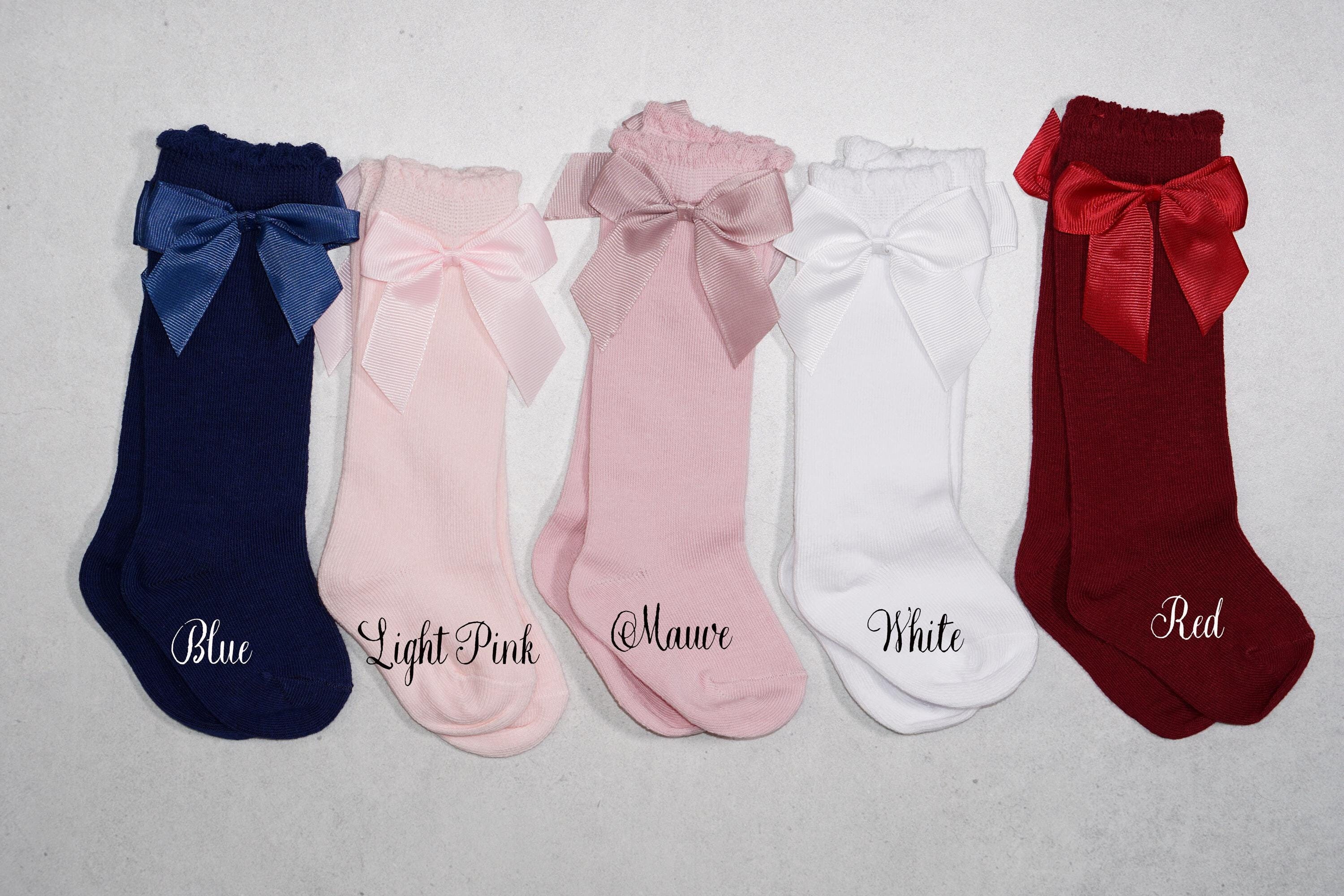 thumbnail image 2 of Girls Ladies Knee High School Socks With Bow – 1, 3, 6, 12 Pairs – Cotton Blend 2 of 6