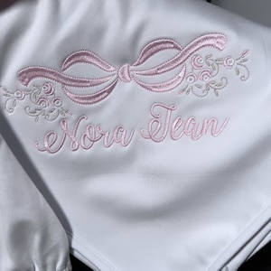 Personalized Baby Blanket, 31x29 size, Baby Shower Gift, Keepsake Blanket Gift, Embroidery Pima Cotton, Coming home gift, Baby shower gift,