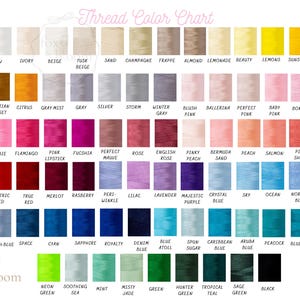 Tabla de colores de hilos Fox & Bloom (NO COMPRAR ni copiar - Propiedad de Fox & Bloom)