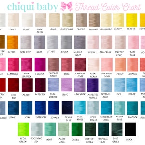 Chiqui Baby Thread Color Chart (DO NOT PURCHASE)