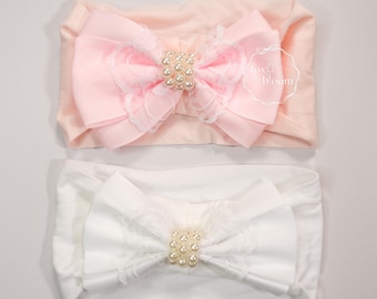 Baby Girl Bows, Nylon Headband, Perfect Big Bows, Picture Perfect, Coming Home Outfit Bows