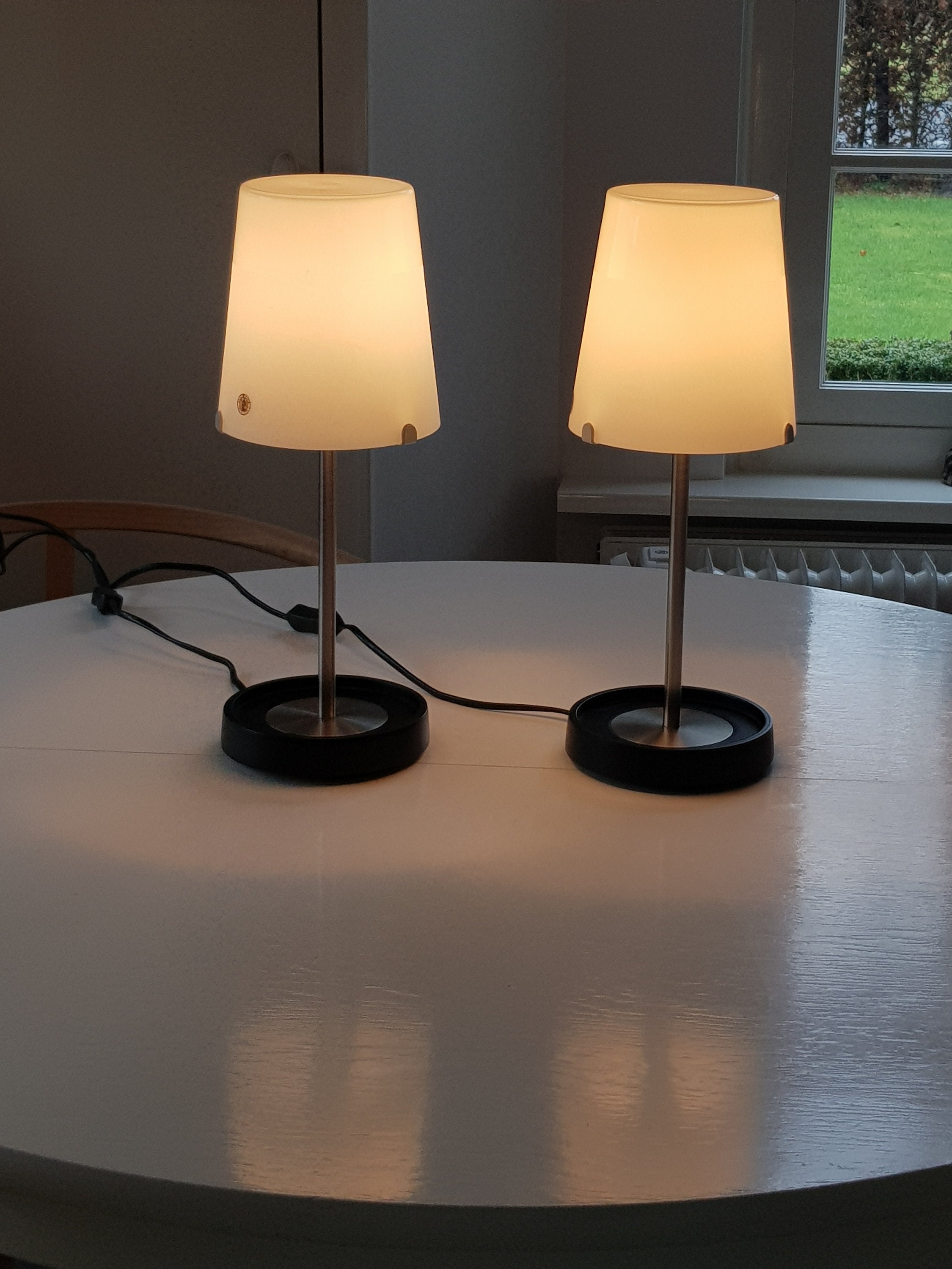Set of 2 Postmodern Table Lamps Ikea Basisk, Table Lamp Vintage Etsy