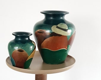 Peru pottery Morit set of 2 vases