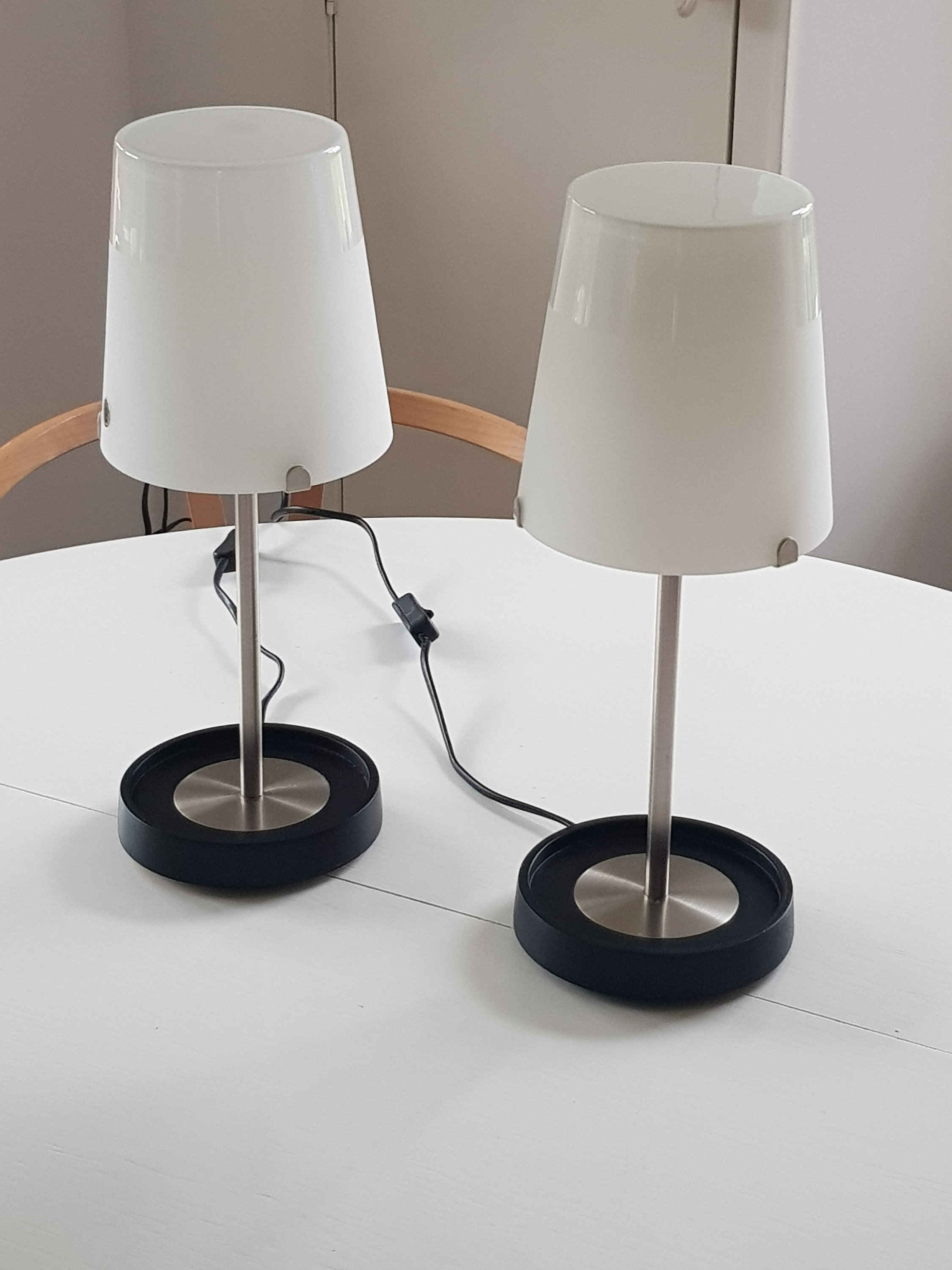 Set of 2 Postmodern Table Lamps Ikea Basisk, Table Lamp Vintage Etsy