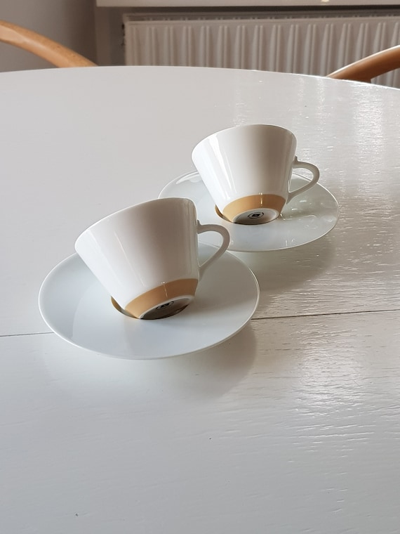 Nespresso Ritual Set di 2 tazze da cappuccino con piattini in