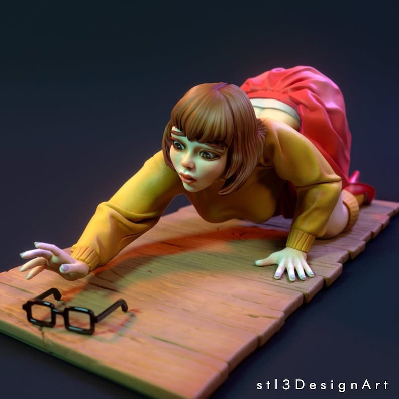 Sexy Velma Stl File For 3d Printing Scooby Doo Stl Files Etsy 