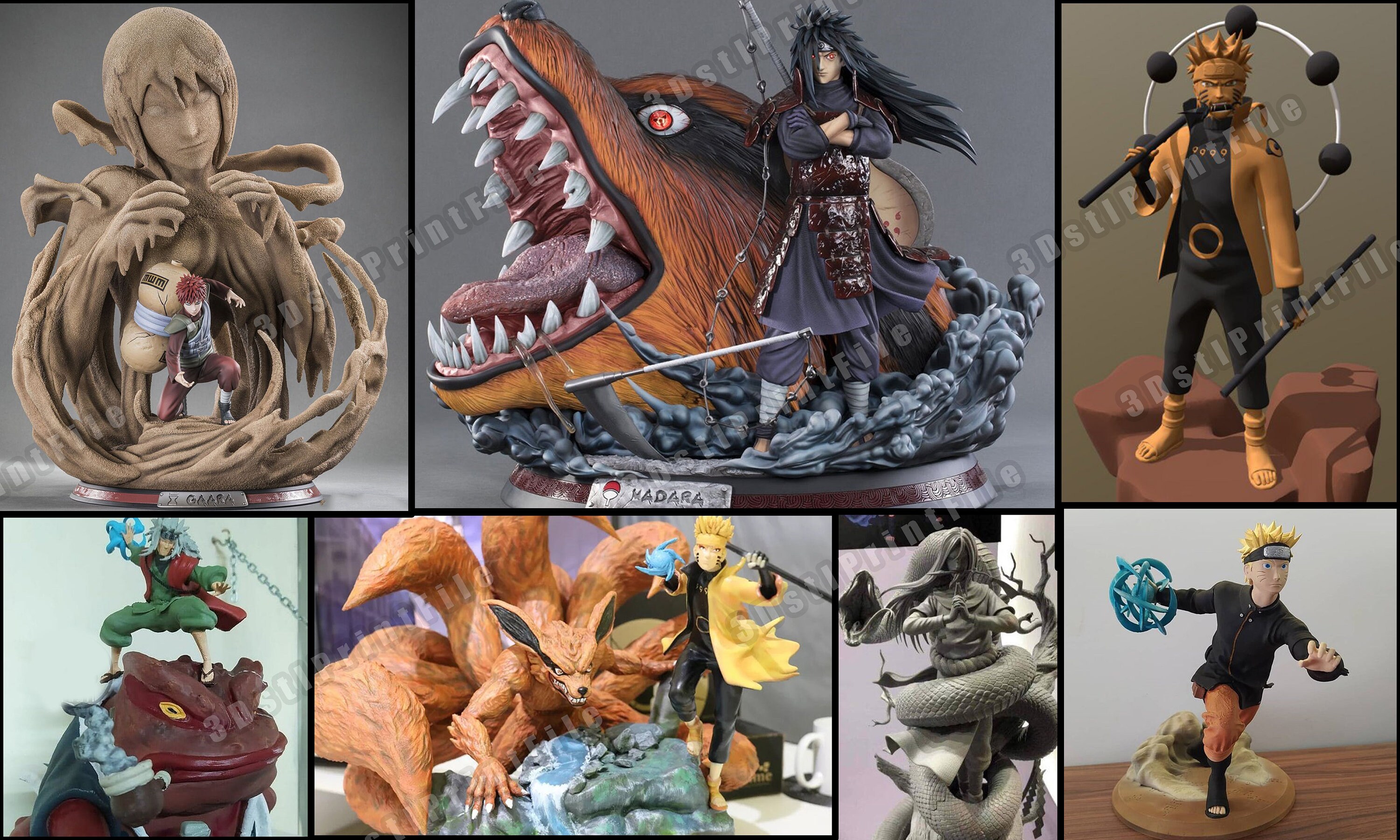 Naruto Stl File 100 Mega 3D STL Pack STL File for 3D Print Etsy Singapore