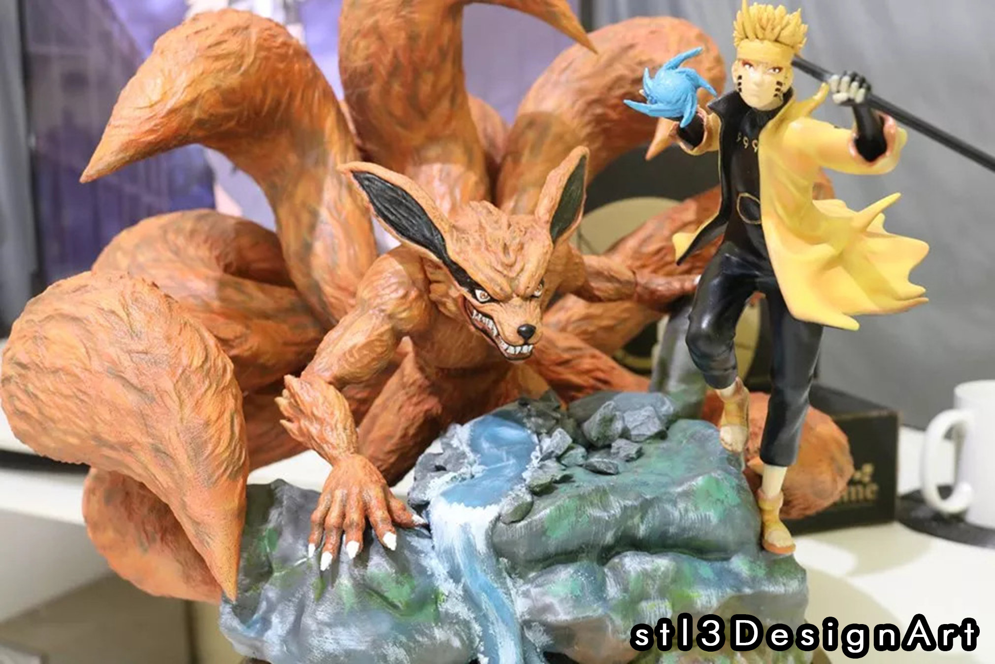 Naruto and Kurama Stl File STL File for 3D Print Naruto Etsy