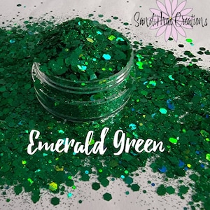 Green Chunky Mix Glitter &quot;Emerald Green&quot;
