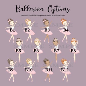 Ballerina Cake Topper Name and Age Pink and Gold Personalized Cake Topper image 7