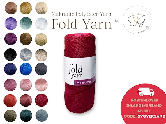 RESTOCK Polyester Makrome Garn 2- 2,5mm 200gr, Makrome, Makramee, Polyester Yarn, Quality, Bag, Makramee