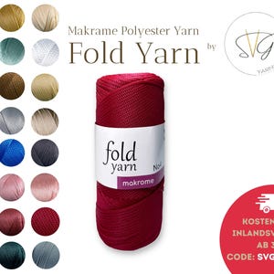 Polyester Makramee Garn 2-2,5mm 200g – Premium Makrome, Tasche häkeln Bild 1