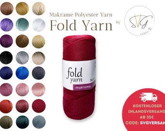 RESTOCK Polyester Makrome Garn 2-2,5mm 200gr, Makrome, Makramee, Polyester Yarn, Quality, Bag, Makramee
