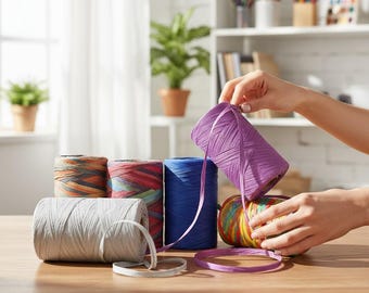 Soft Raffia Garn – 100% natürliches Papiergarn (140-150g / 230-260m) Tasche