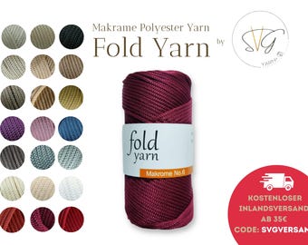 Polyester Makramee Garn 3-3,5mm 250g – Premium Makrome Kordel, Tasche