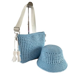 SVG Baby Blue Crochet Bag
