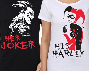joker and harley quinn couple shirts