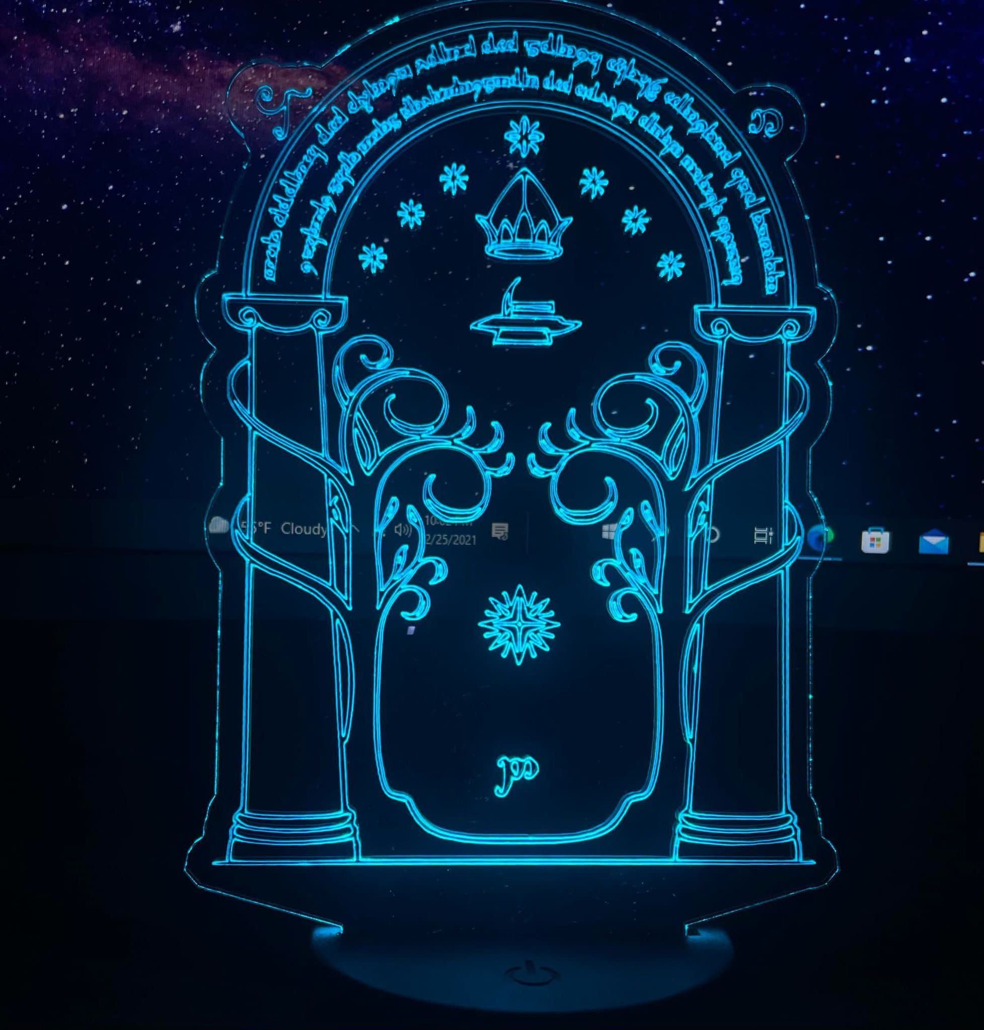 Lord of the Rings Door of Moria LED Sign Etsy