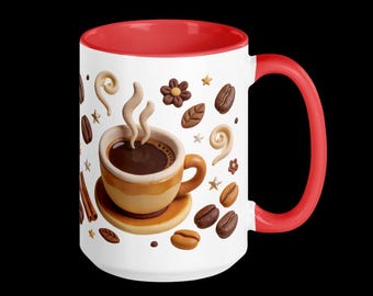 White Ceramic Mug with Color Inside