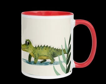 White Ceramic Mug with Color Inside