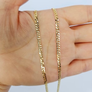 10K Gold Miami Cuban Link Chain Yellow Gold Curb Necklace For Men and Women Gift Him and Her Mom Gift Fathers day Gift Anniversary Gift