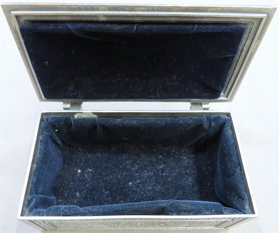 Vintage Pewter Trinket/ Jewelry Box View 2