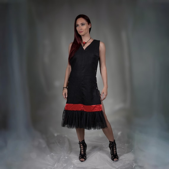 white christmas dresses Pearl Decorated Witchy Dark Fairy Dress Witchcore Fairy Dress