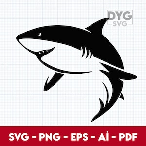 Shark svg, Shark png, Shark Silhouette, Instant Download, SVG, PNG, EPS, dxf, jpg - Digital Download