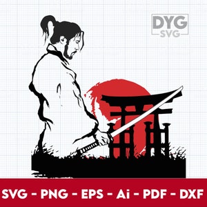 Samurai SVG, DXF, .EPS, .Ai, Png, Samurai Shirt Svg, Samurai svg, Samurai Silhouette, Samurai Warrior svg - Digital Download