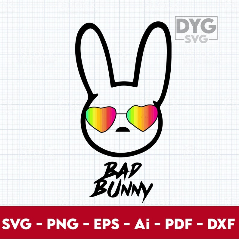 Bad Bunny Svg, Dxf, Png, Eps, Bad Bunny Logo Svg, Bad Bunny Png, El
