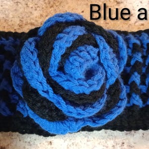 2 Color Ear Warmer with Rose