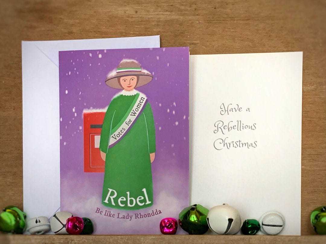 Suffragette Christmas Card, Lady Rhondda, Rebel, Brilliant Women Etsy